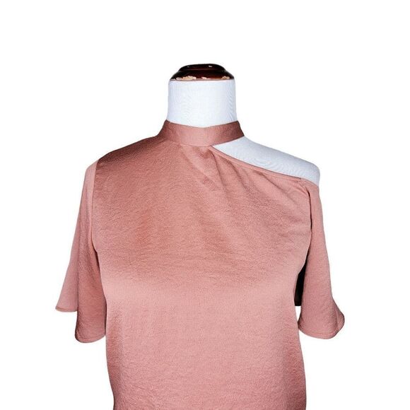 Express Cold Shoulder Cutout Zipper Back Pullover Blouse Size Small - Picture 6 of 11